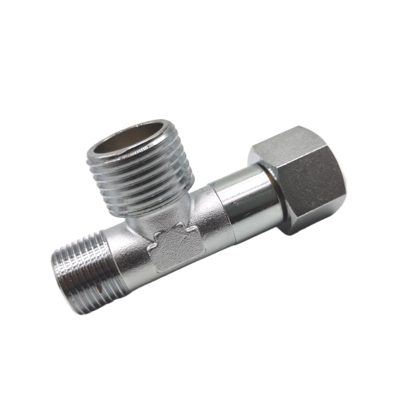 Plumbing - Sambungan T-Reduktor Kuningan Berlapis Nikel, Ulir