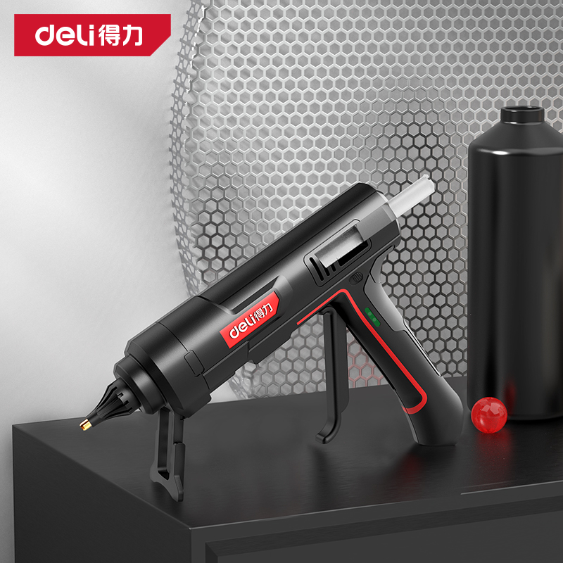 Hot Melt Glue Gun Cordless - DELI 300W Pistol Lem Panas Mini