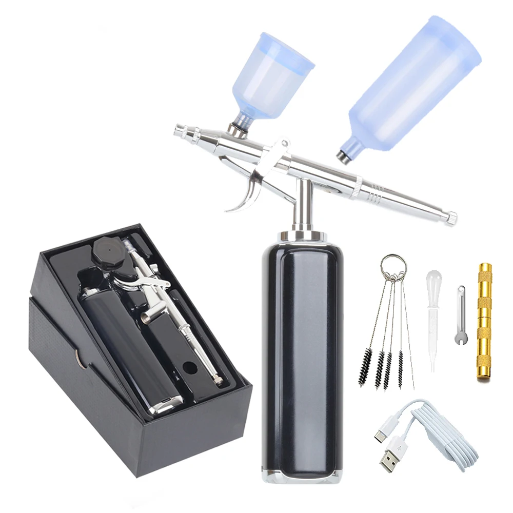 Airbrush Kit With Mini Compressor - Kit Kompresor Airbrush Isi Ulang, Model