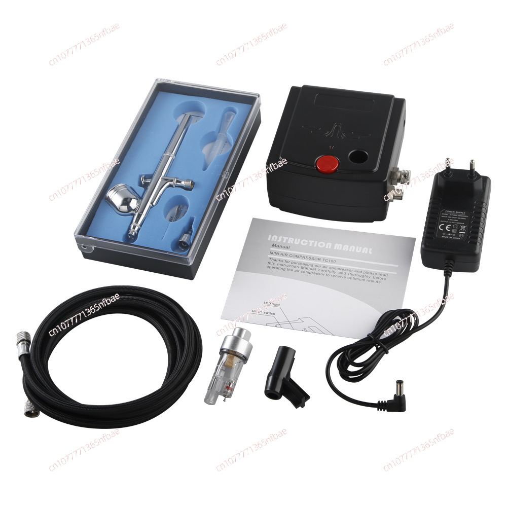 Airbrush Kit With Mini Compressor - Kit Kompresor Airbrush Mini Auto Stop,