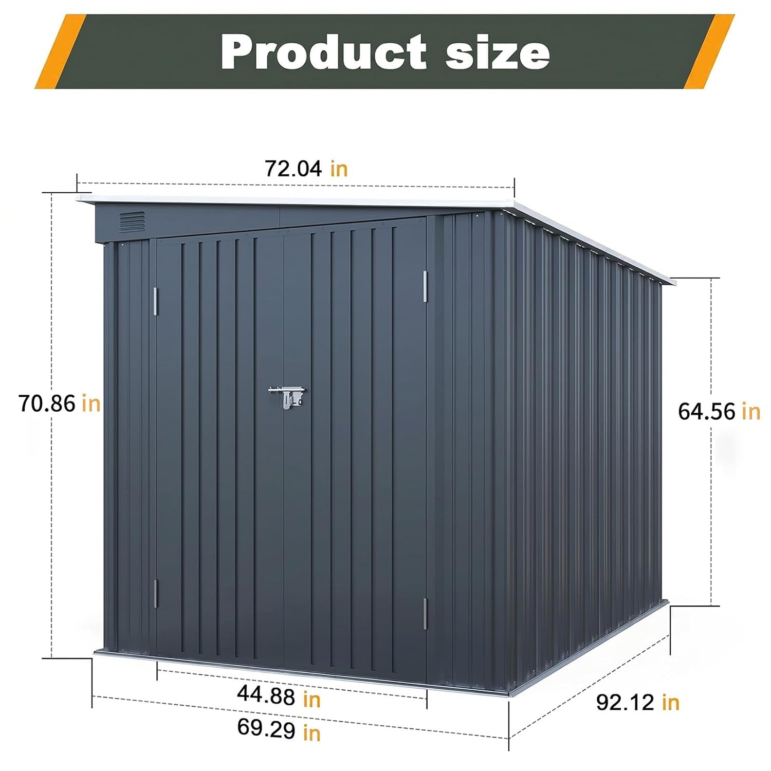 Gudang Logam 6x8 FT dengan Pin - Garden Tools ulasan dan harga