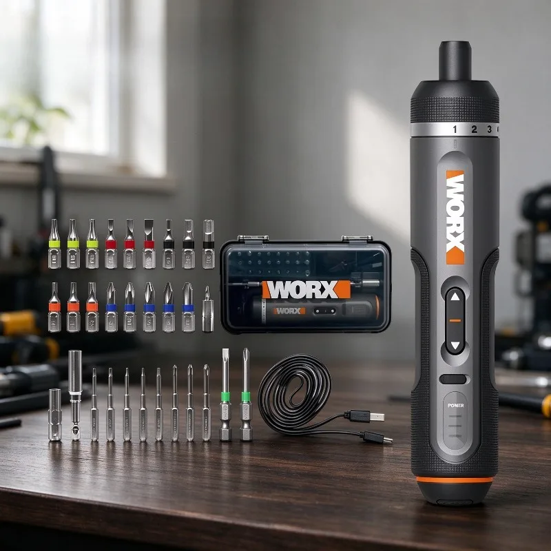 Set Obeng Elektrik WORX WX242, - Electric Screwdriver Rechargeable Usb ulasan dan harga