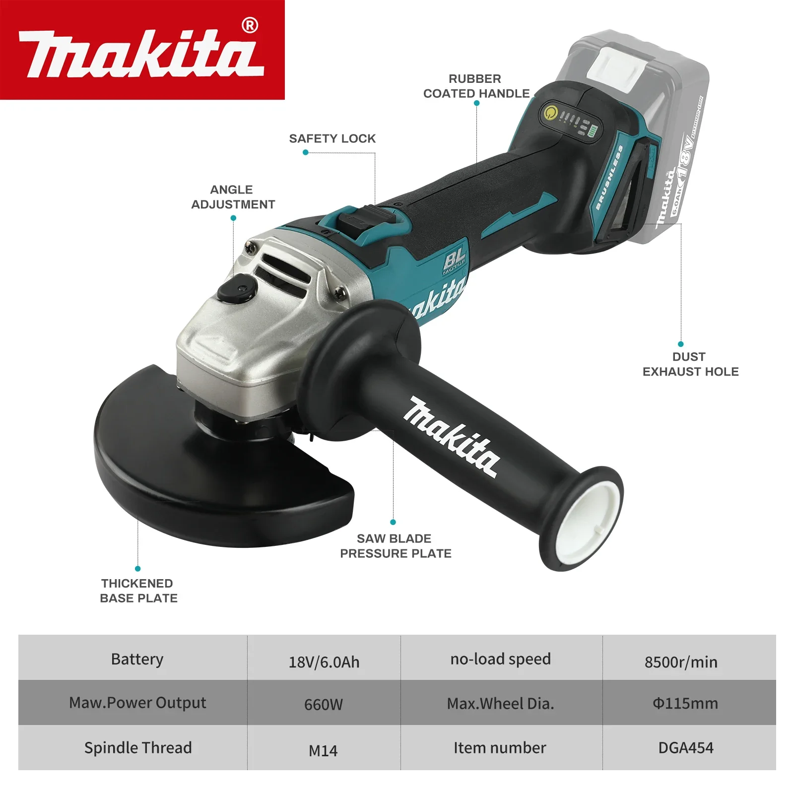 Mesin Gerinda Sudut Elektrik T - Brushless Angle Grinder Battery Powered ulasan dan harga