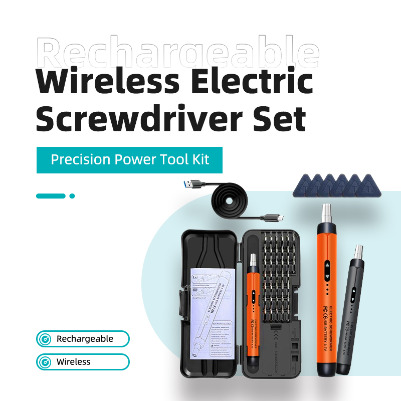 Set Obeng Elektrik CRV, Perala - Electric Screwdriver Rechargeable Usb ulasan dan harga