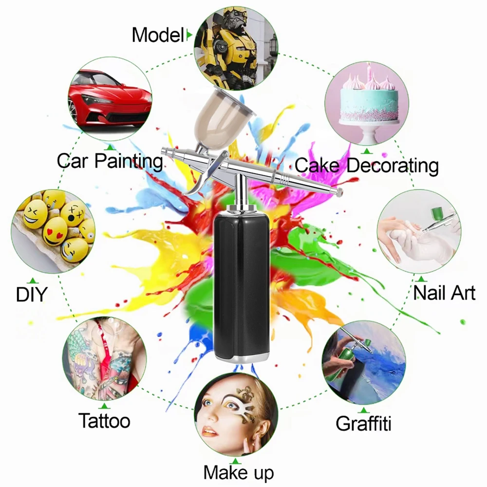 Kit Kompresor Airbrush Isi Ula - Airbrush Kit With Mini Compressor ulasan dan harga